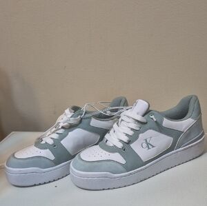 Calvin Klein White and Gray Sneakers